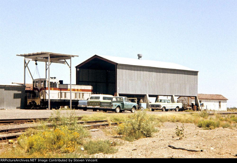 Pecos Valley Southern engine house w GE 70T #8